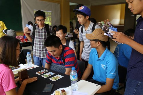 The Tarot corner aroused the curiosity of young crowd